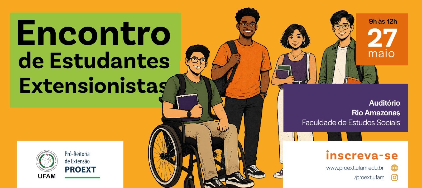 Encontro de Estudantes Extensionistas acontece no dia 27 de maio com transmissão da TV Ufam para o interior